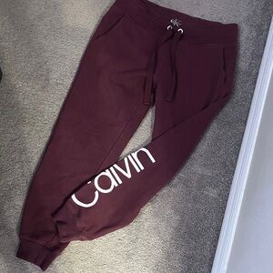 Calvin Klein Maroon Joggers